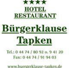 Hotel Restaurant Bürgerklause Tapken Hotel Logohotel logo